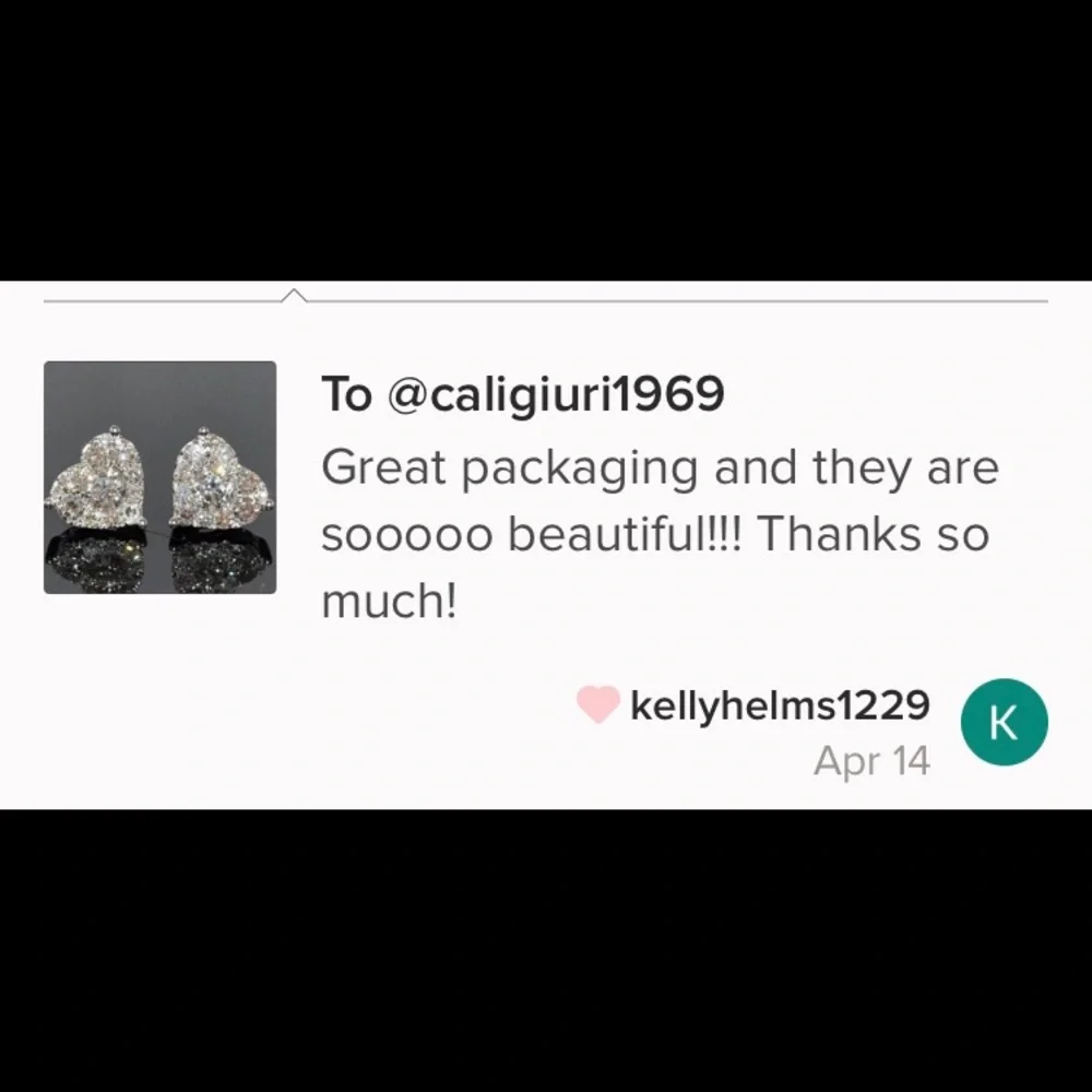🎉Gift with Bundle🎉New! Cubic Zirconia Heart Studs - Picture 8 of 8